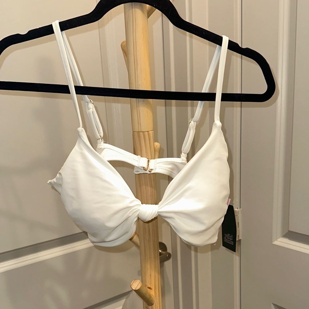 wild fable White Knot-Front Bralette